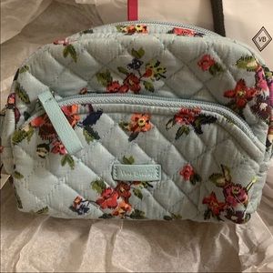 Vera Bradley Mini Blue Floral Cosmetic Pouch